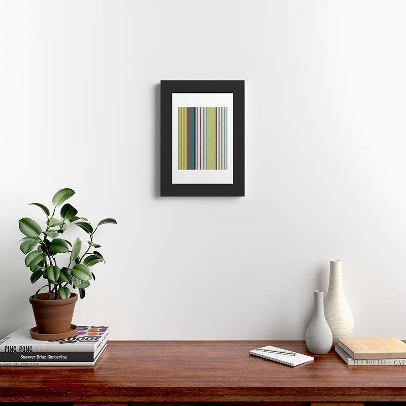 Marta Barragan Camarasa Colorful Stripe Delight Framed Art Print
