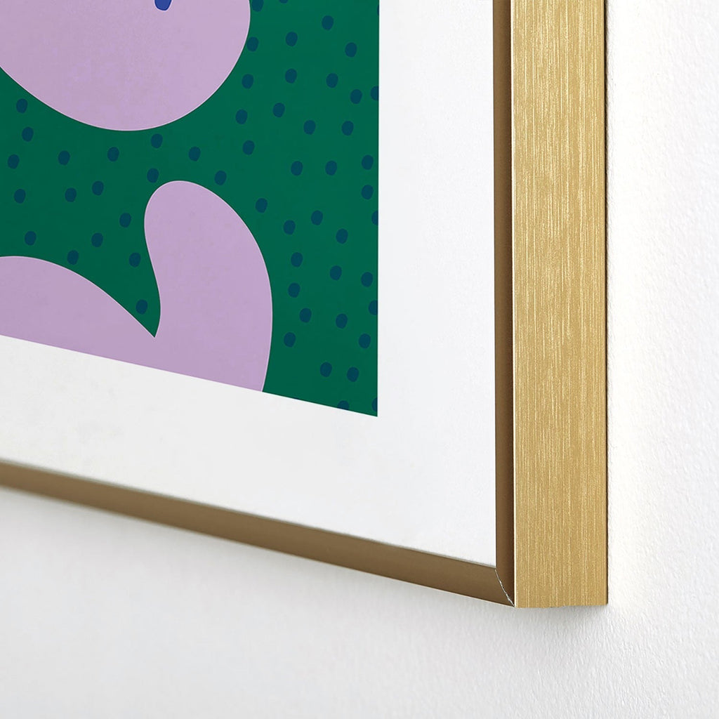 Camilla Foss Pebbles and Rabbit Metal Framed Art Print