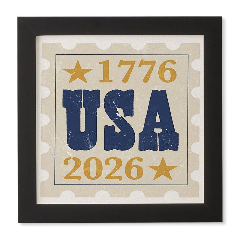 DENY Designs USA Stamp Framed Wall Art