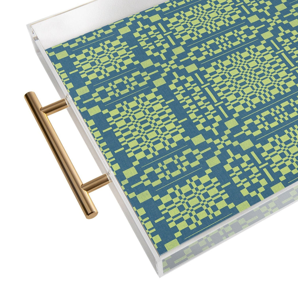 Marta Barragan Camarasa Nostalgic Grid Design Acrylic Tray