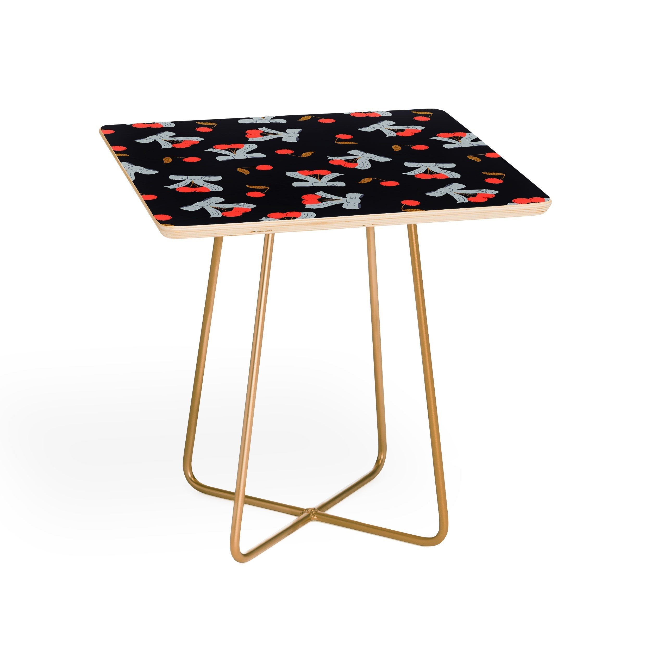 Jennifer Labre Cherries and Bows Side Table