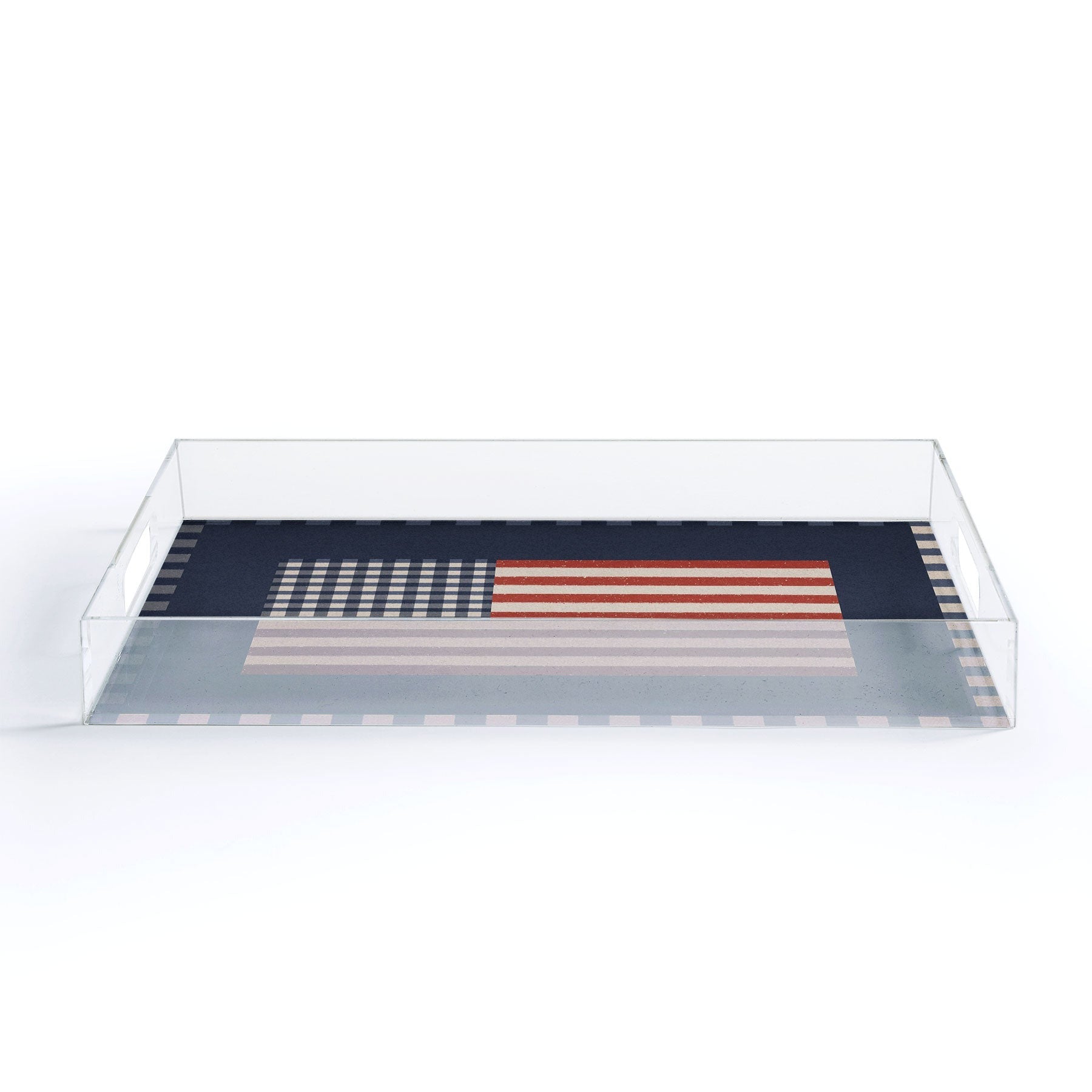 DENY Designs Gingham Flag Acrylic Tray
