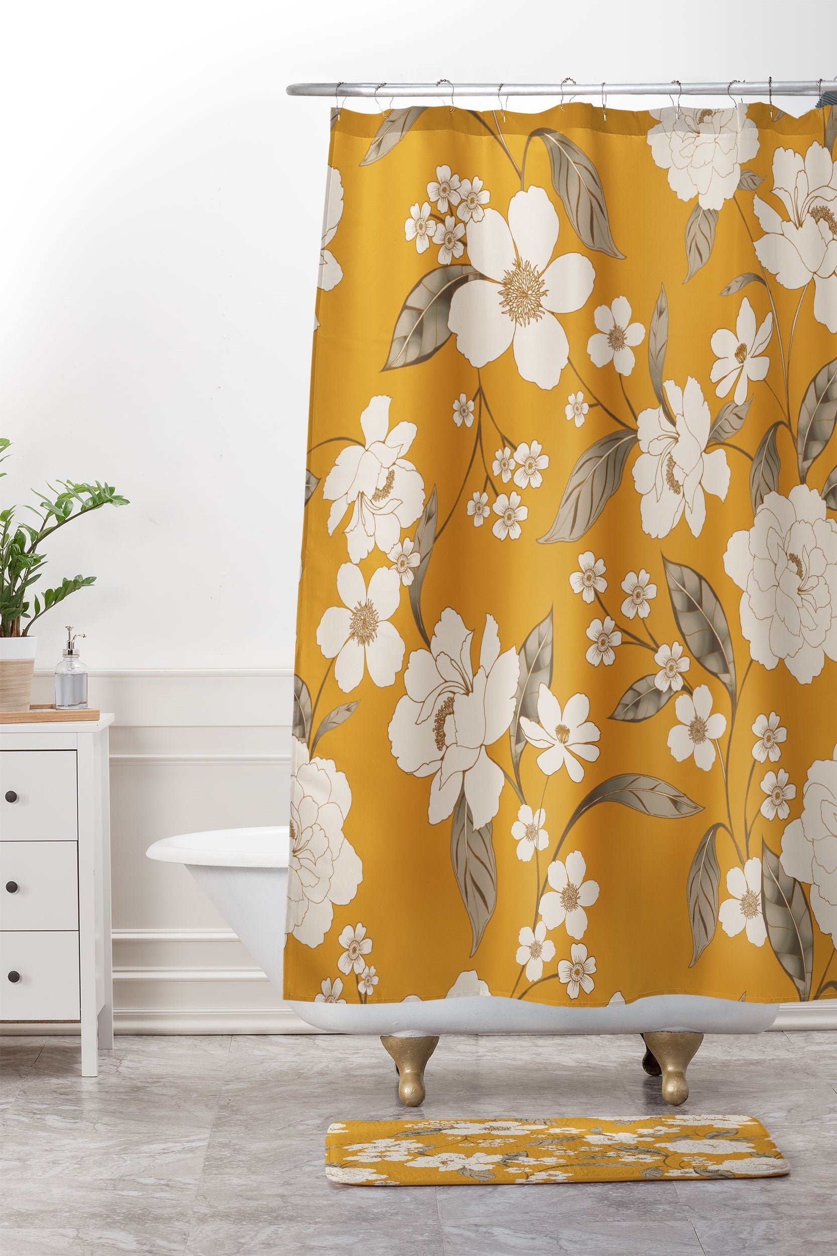 Gabriela Fuente Roberta Sunflower Memory Foam Bath Mat
