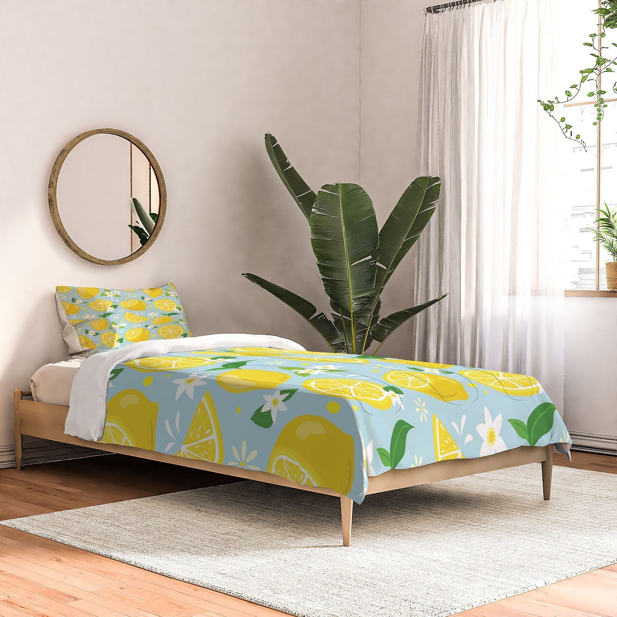 Design by Spark Lemony Fresh Florals Comforter