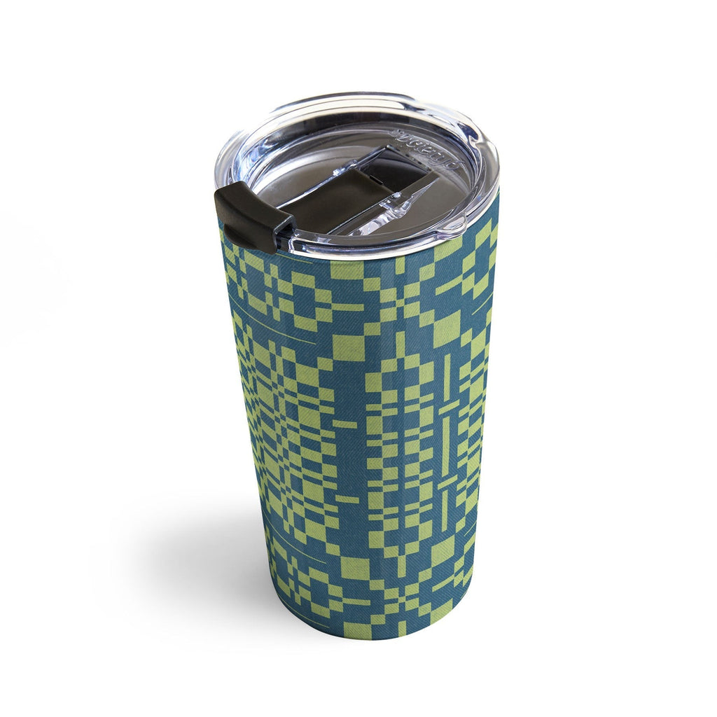 Marta Barragan Camarasa Nostalgic Grid Design Travel Mug