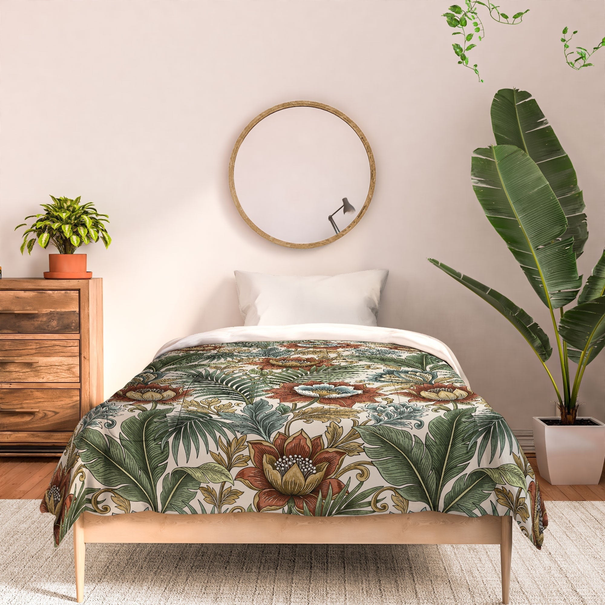 Marta Barragan Camarasa Retro Jungle Garden Comforter