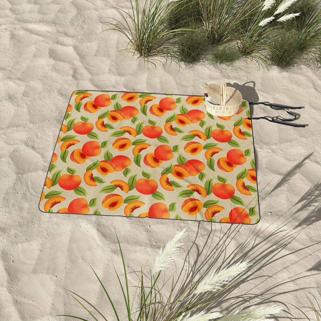 Jessica Molina Peach Pattern Picnic Blanket