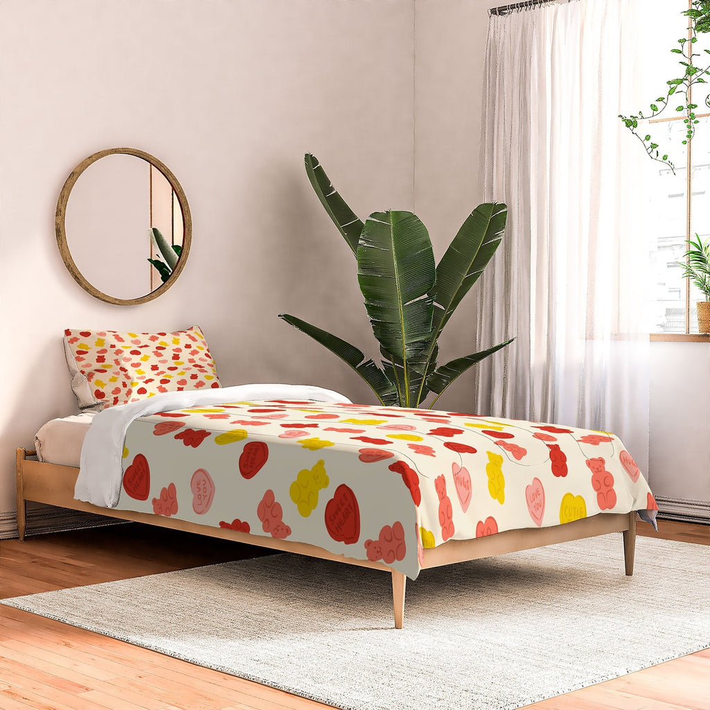 Design by Spark Gummy Bears and Candy Hearts Valentines Comforter