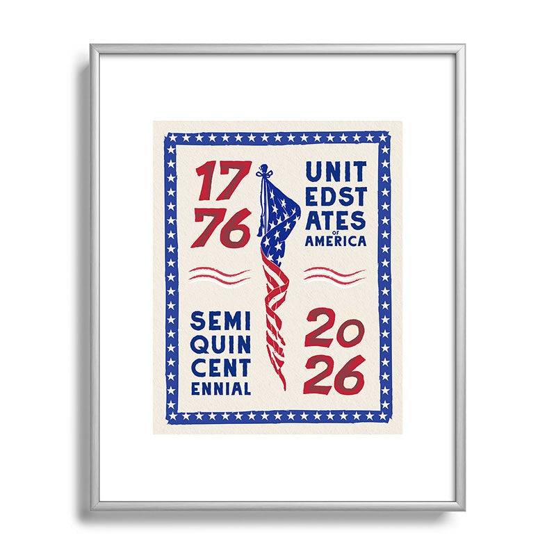 DENY Designs Retro 76 26 Metal Framed Art Print