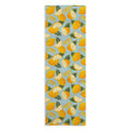 Jessica Molina Lemon Pattern on Sky Blue Yoga Towel