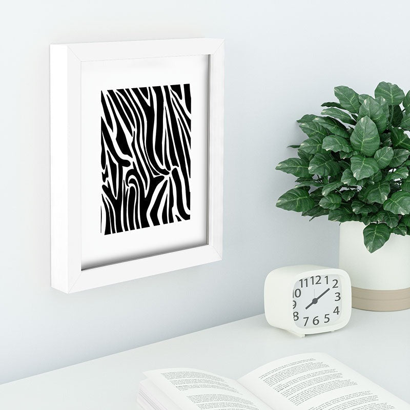 Jennifer Labre Wild Zebra Recessed Framing Rectangle