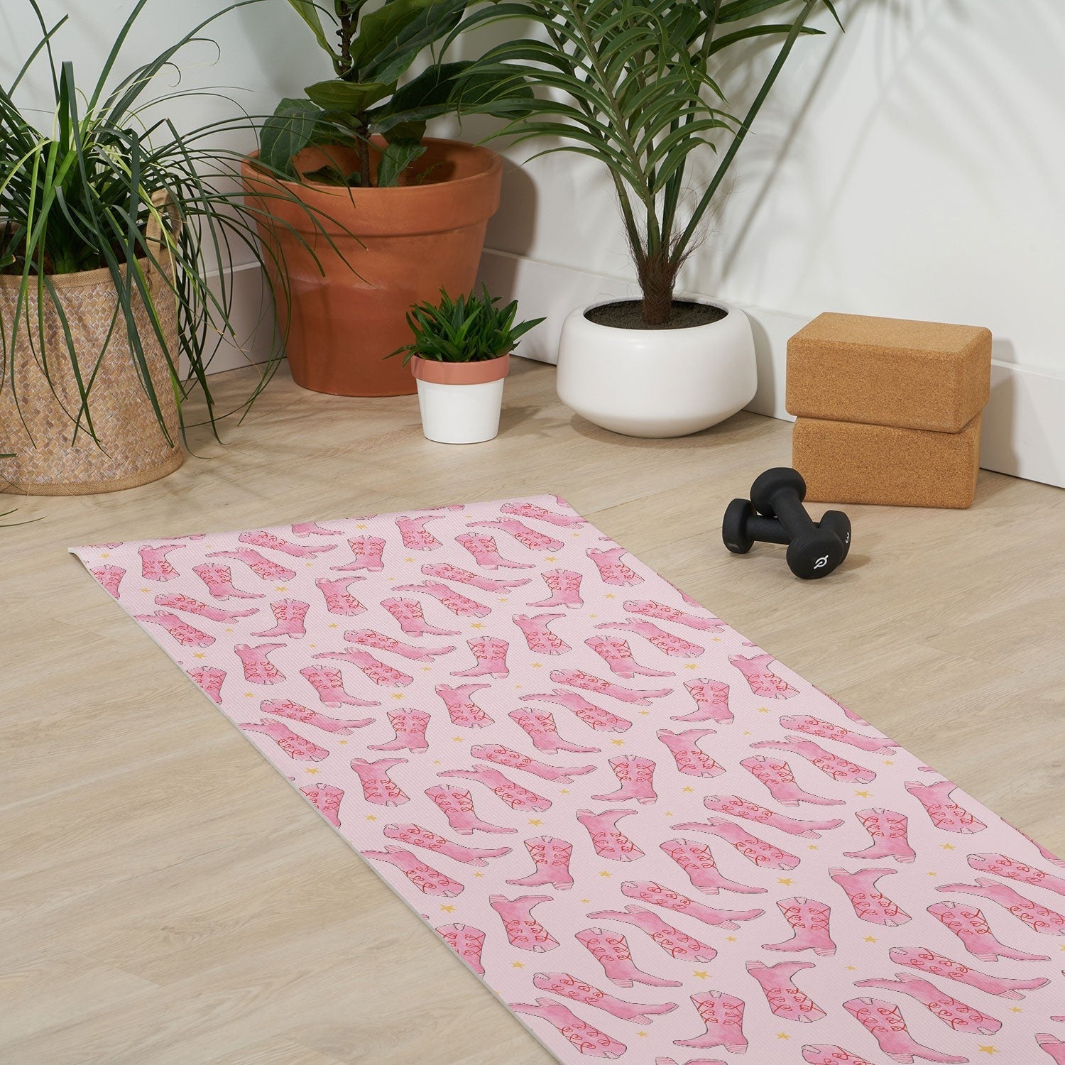 Love_Ryming Stars and Boots Yoga Mat