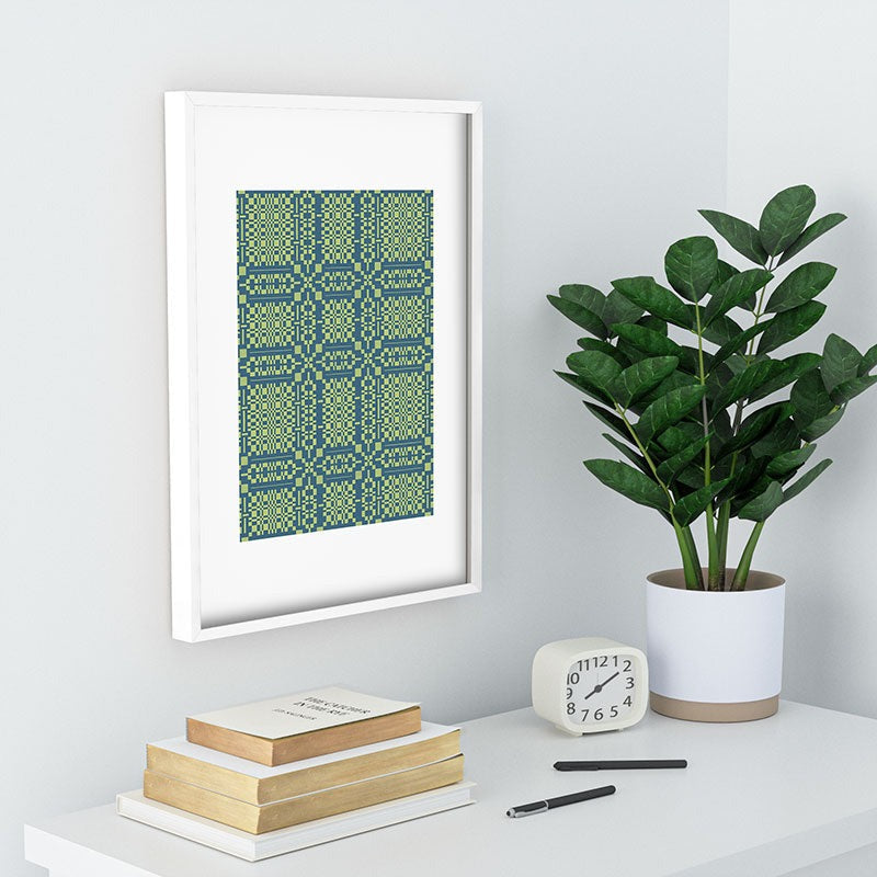 Marta Barragan Camarasa Nostalgic Grid Design Recessed Framing Rectangle