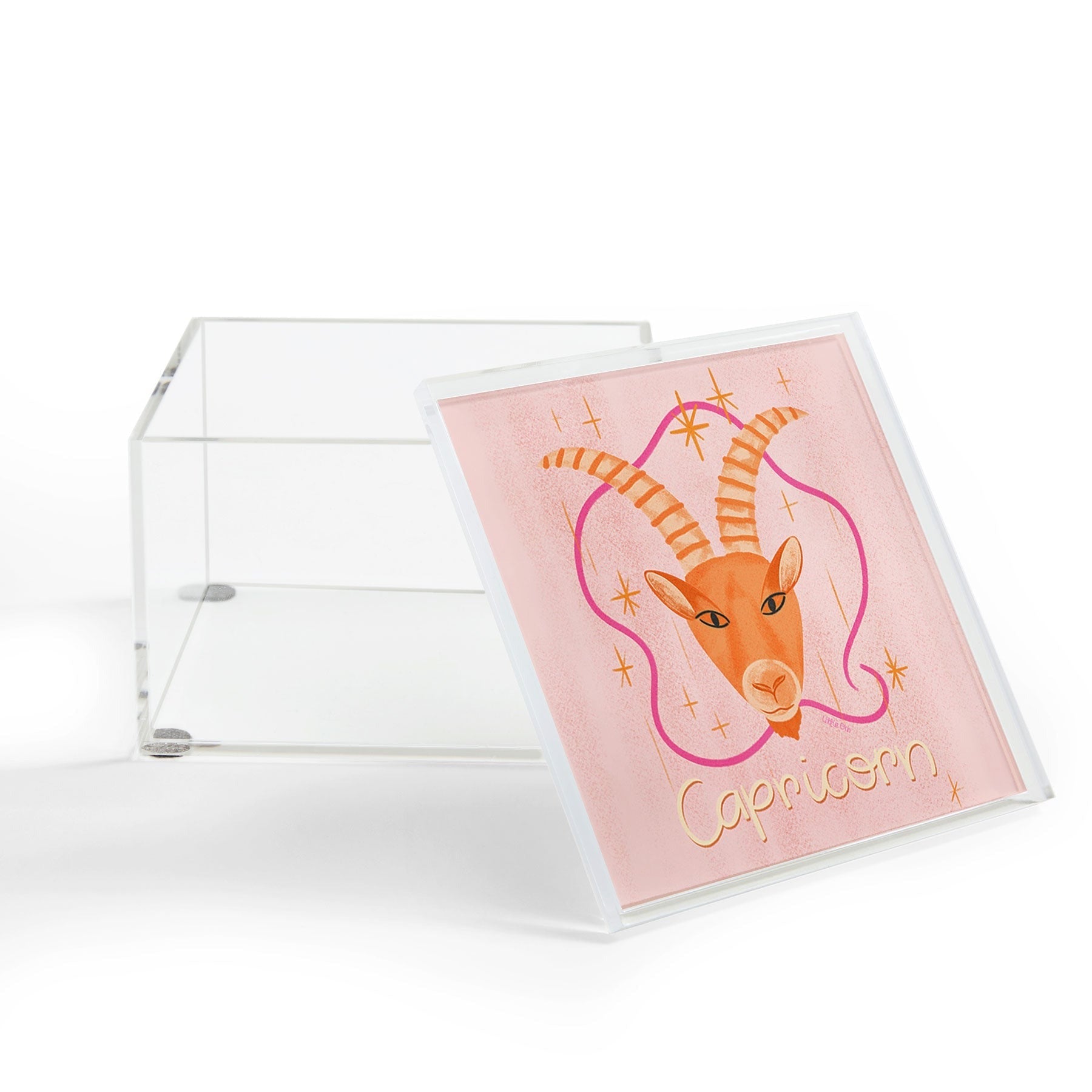 Little Om Zodiac Sign Capricorn Acrylic Box