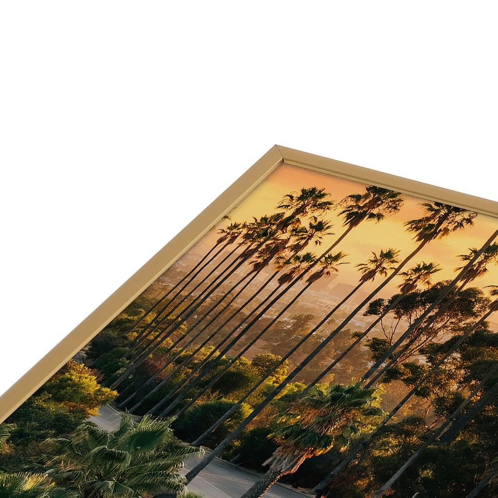 Gal Design Sunset Blvd Square Metal Framed Art Print