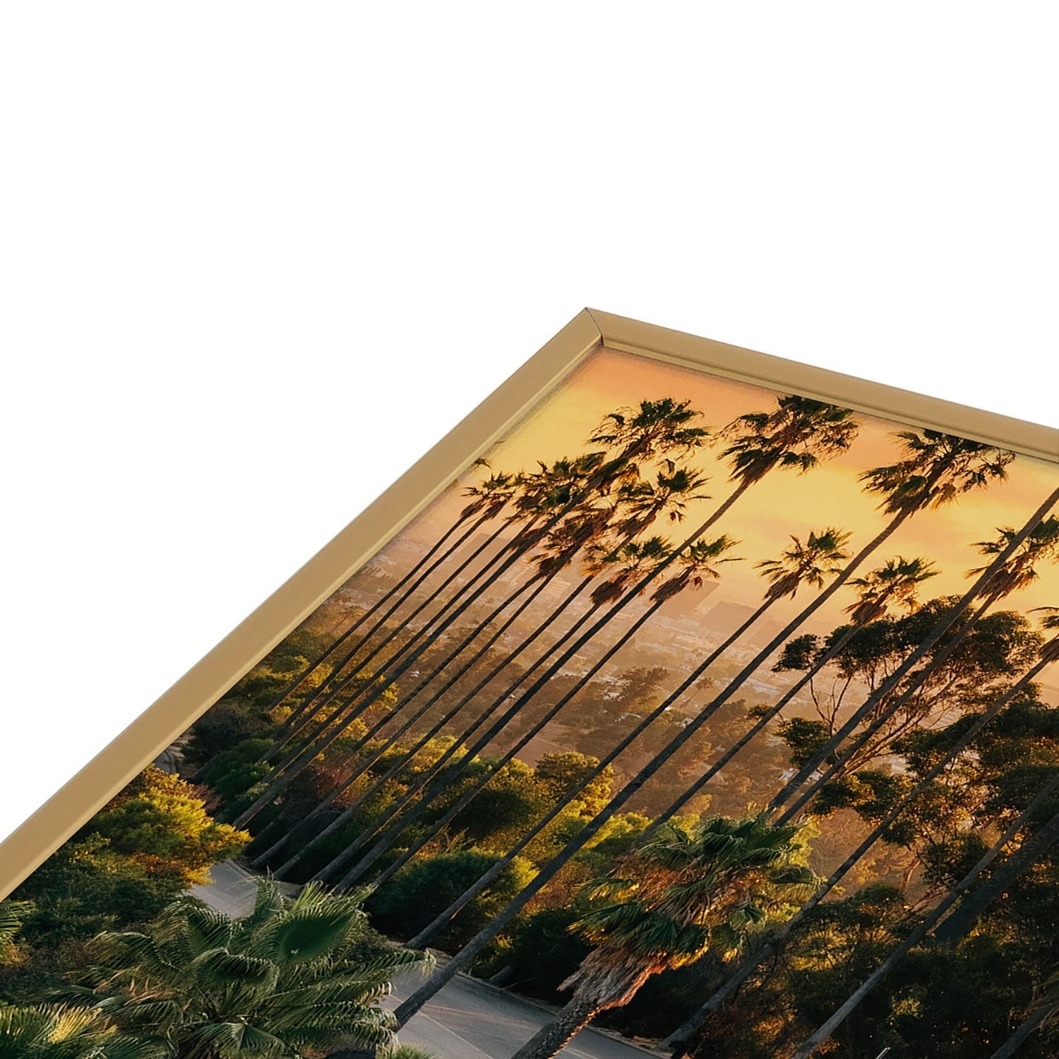 Gal Design Sunset Blvd Square Metal Framed Art Print