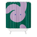 Camilla Foss Pebbles and Rabbit Shower Curtain