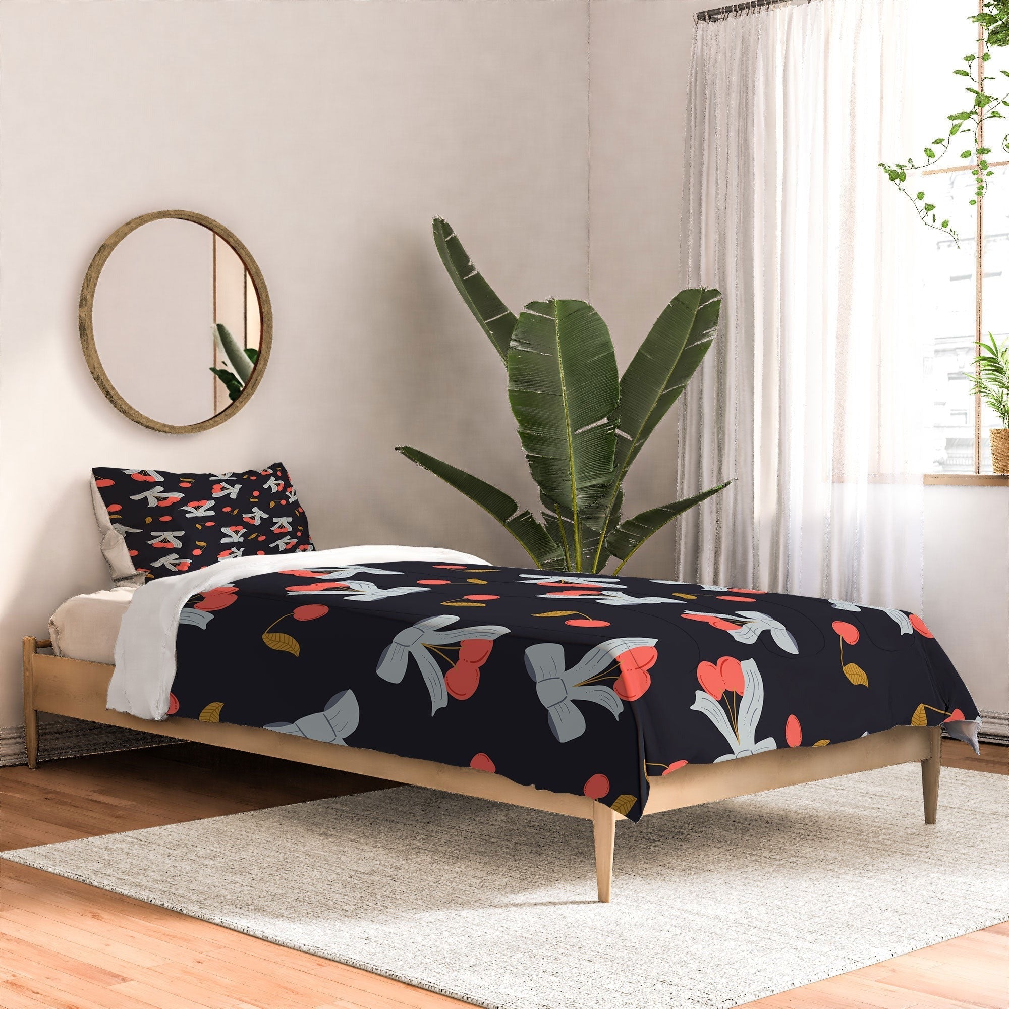 Jennifer Labre Cherries and Bows Comforter