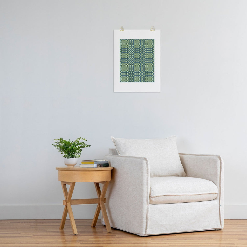 Marta Barragan Camarasa Nostalgic Grid Design Art Print