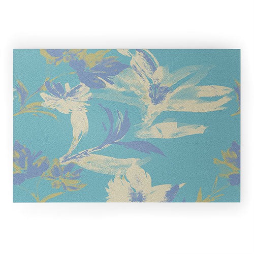 Gabriela Fuente Emma Blue Welcome Mat