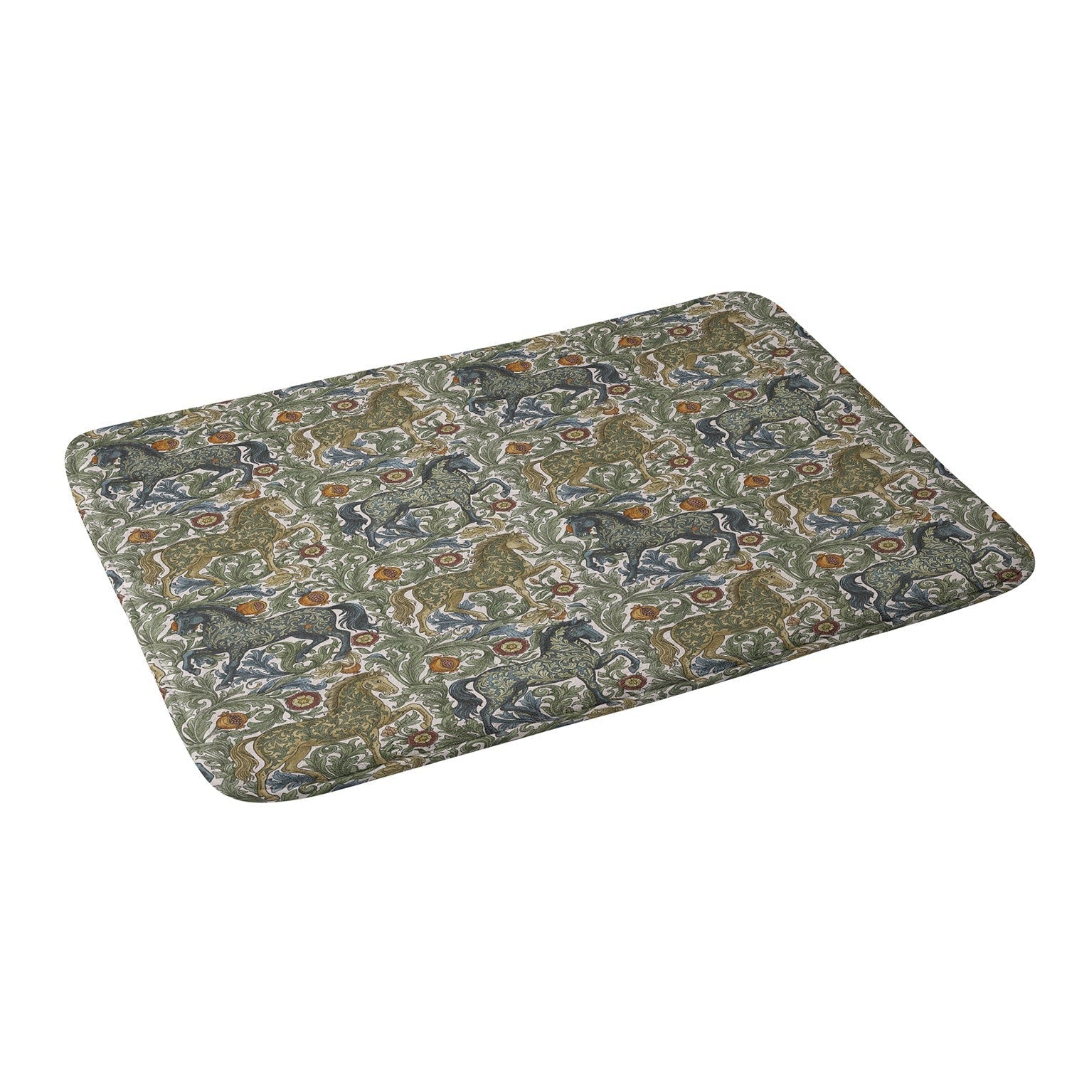 Marta Barragan Camarasa Renaissance Horse Garden Memory Foam Bath Mat