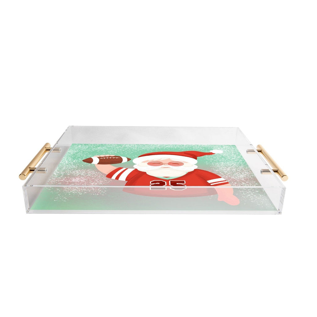 Design by Spark Sporty Football Santa Acrylic Tray
