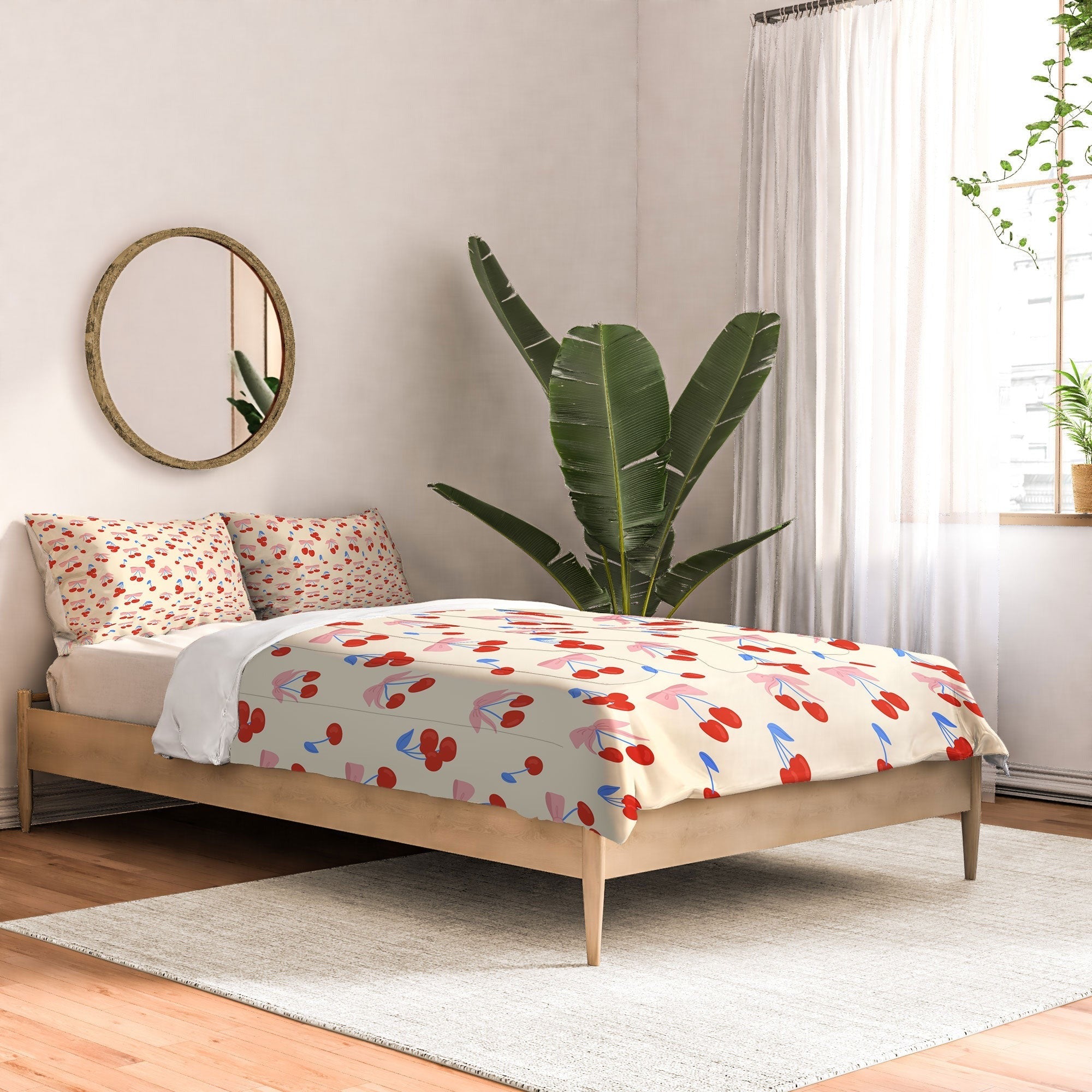 Design by Spark Cherries And Ribbons Comforter