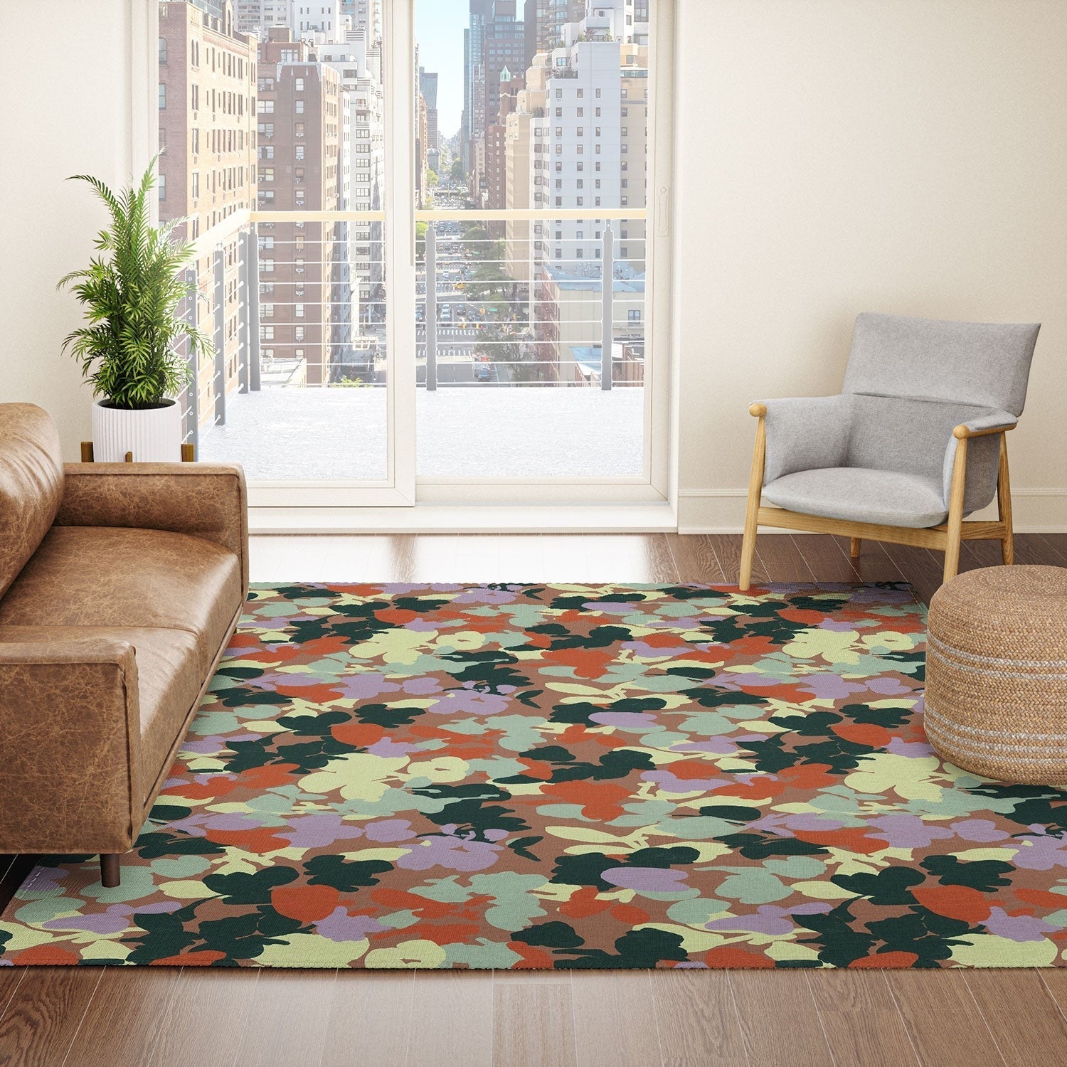 Marta Barragan Camarasa Retro Bloom Medley Area Rug
