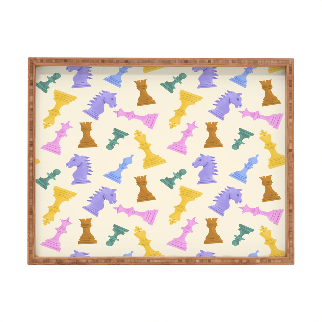 Design by Spark Chess Game Pieces Rectangular Tray