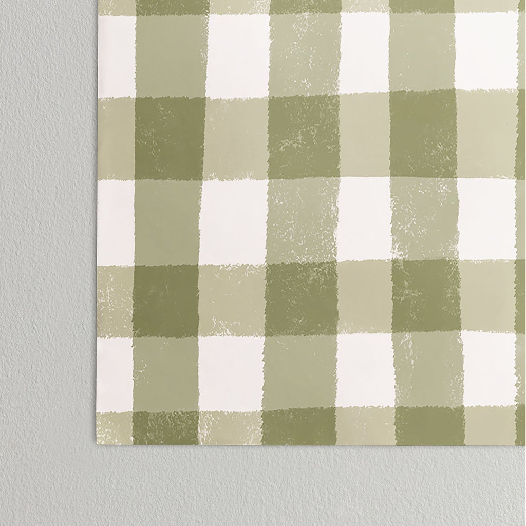 Menina Lisboa Rustic Green Plaid Poster