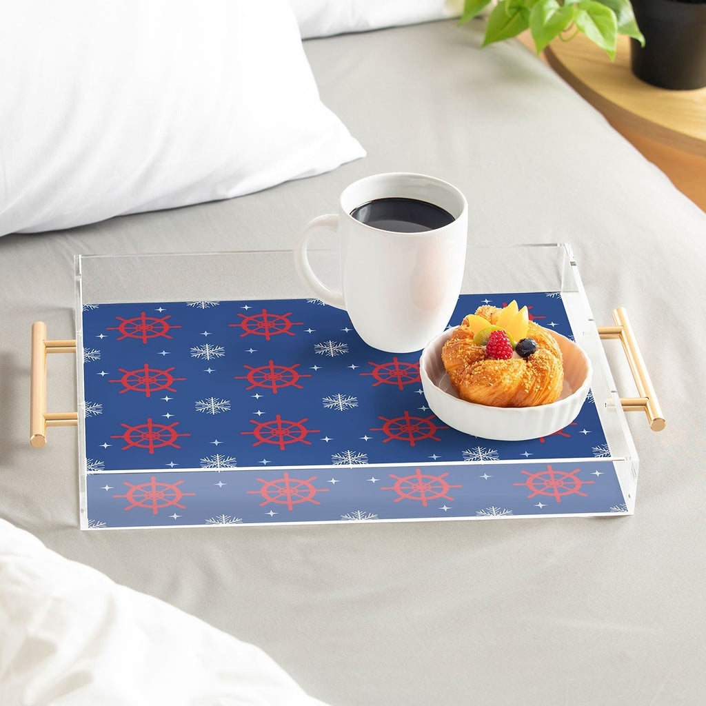 Design by Spark Holiday Helms and Snowflakes Acrylic Tray