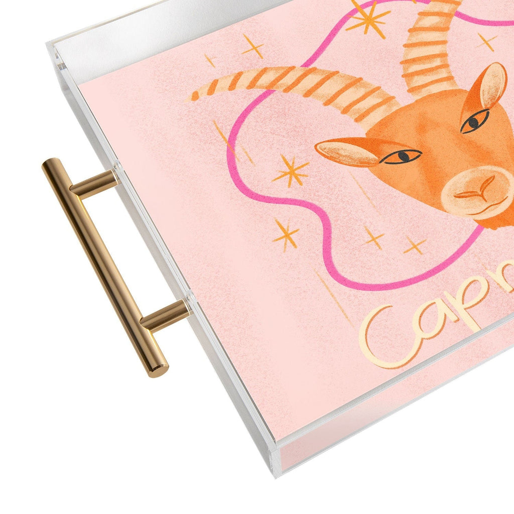 Little Om Zodiac Sign Capricorn Acrylic Tray