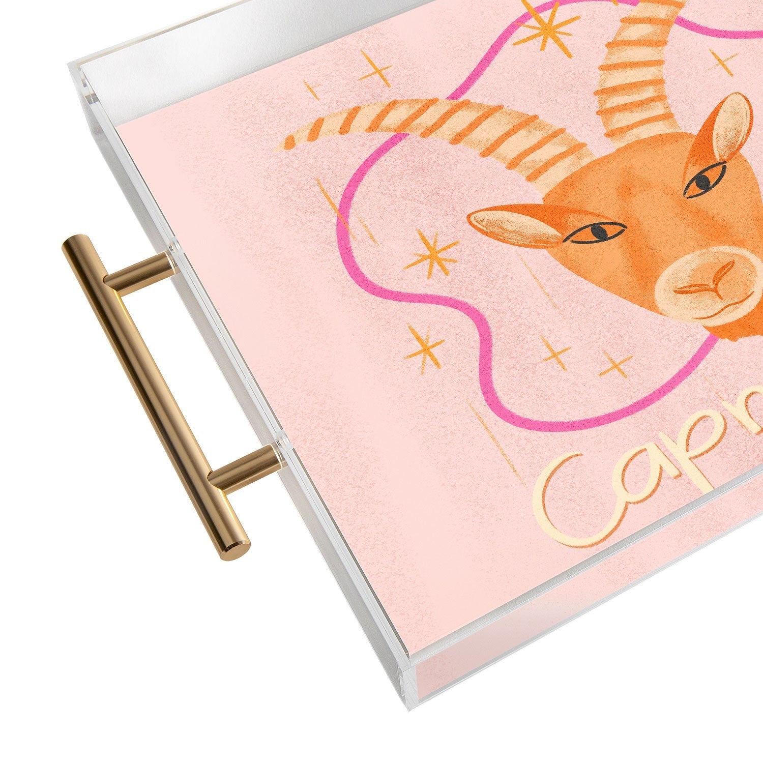 Little Om Zodiac Sign Capricorn Acrylic Tray