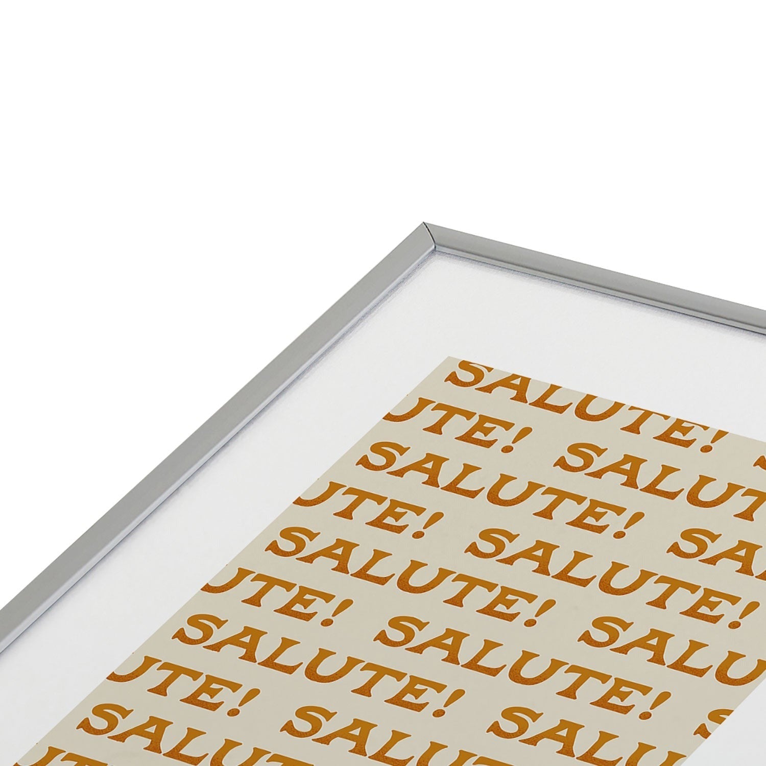 Jessica Molina Salute Gold Pattern on Cream Metal Framed Art Print