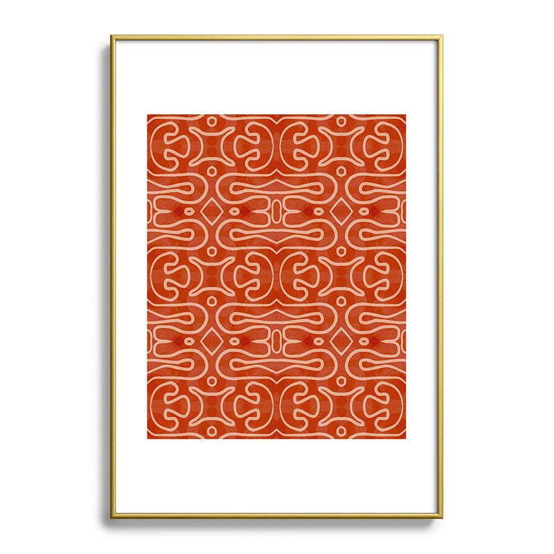 Mirimo Venexiana Burnt Orange Metal Framed Art Print