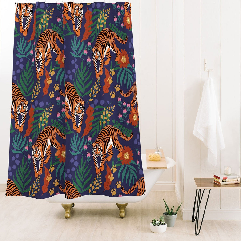 Design by Spark Tiger of the Glorious Jungle Shower Curtain