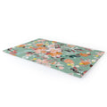 Ninola Design Botanic Retreat Floral Oleander Whimsical Teal Green Area Rug