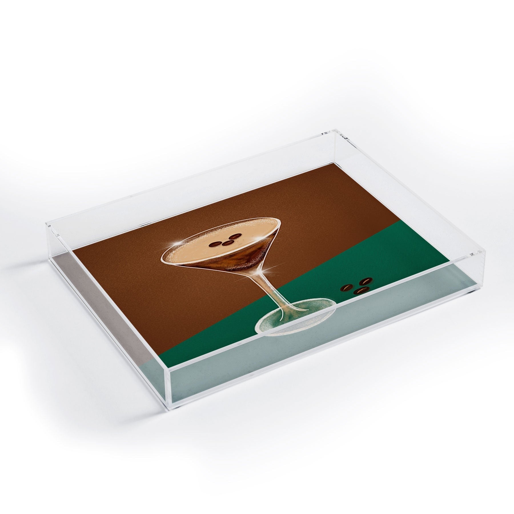 Design by Spark Expresso Martini Coffee Beans Acrylic Tray