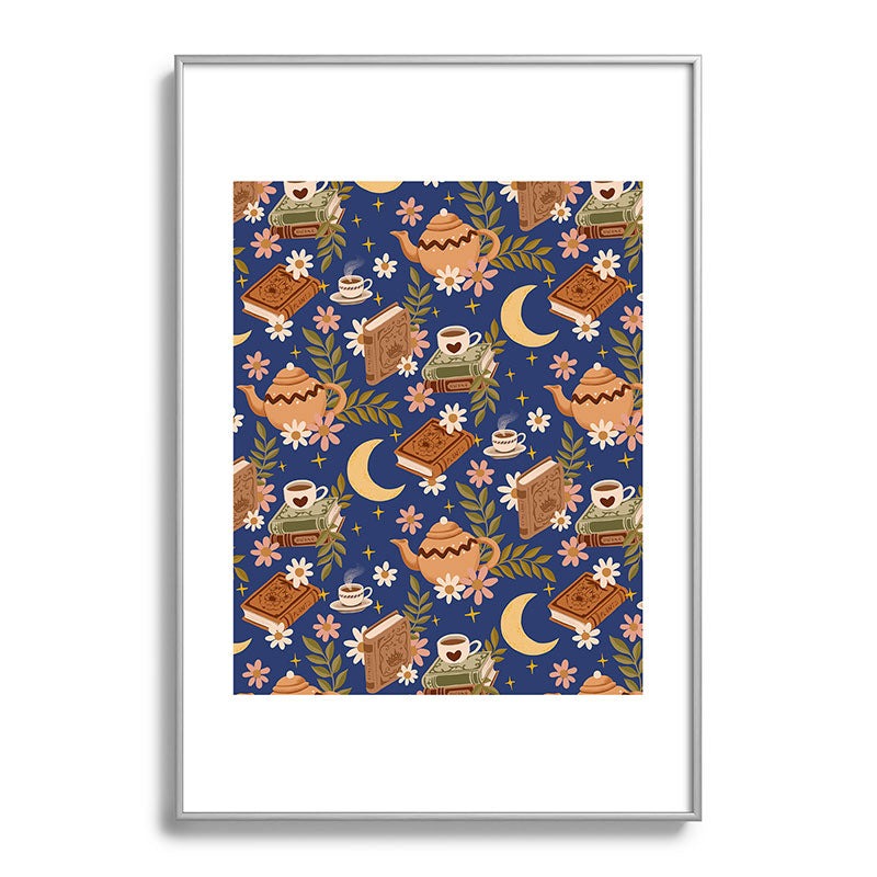Avenie Moonlit Reading Nook II Metal Framed Art Print
