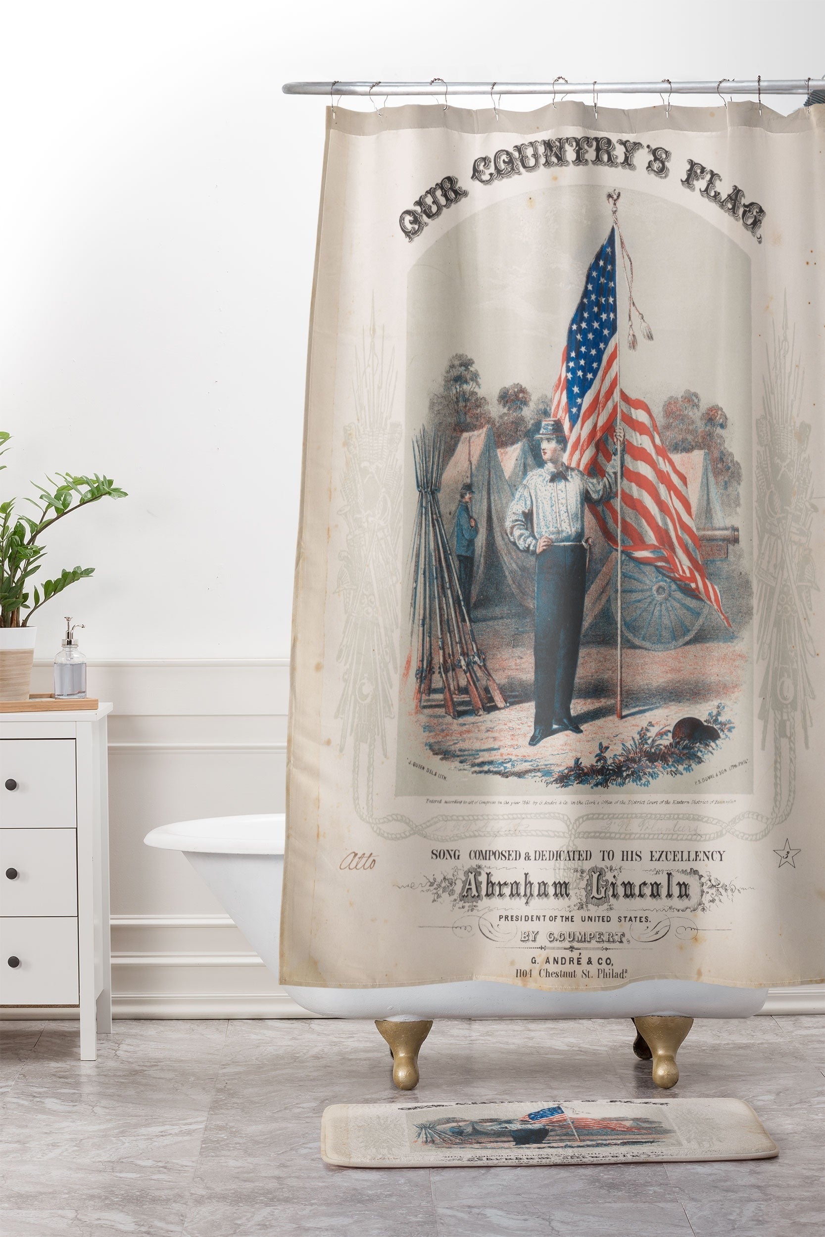 DENY Designs Our Country s Flag Memory Foam Bath Mat