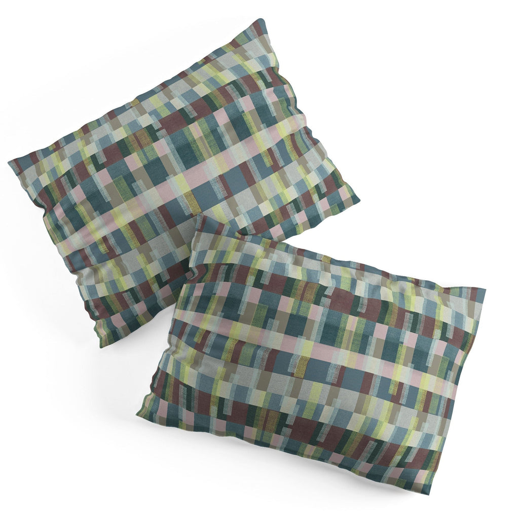 Marta Barragan Camarasa Dynamic Linear Blocks Pillow Shams