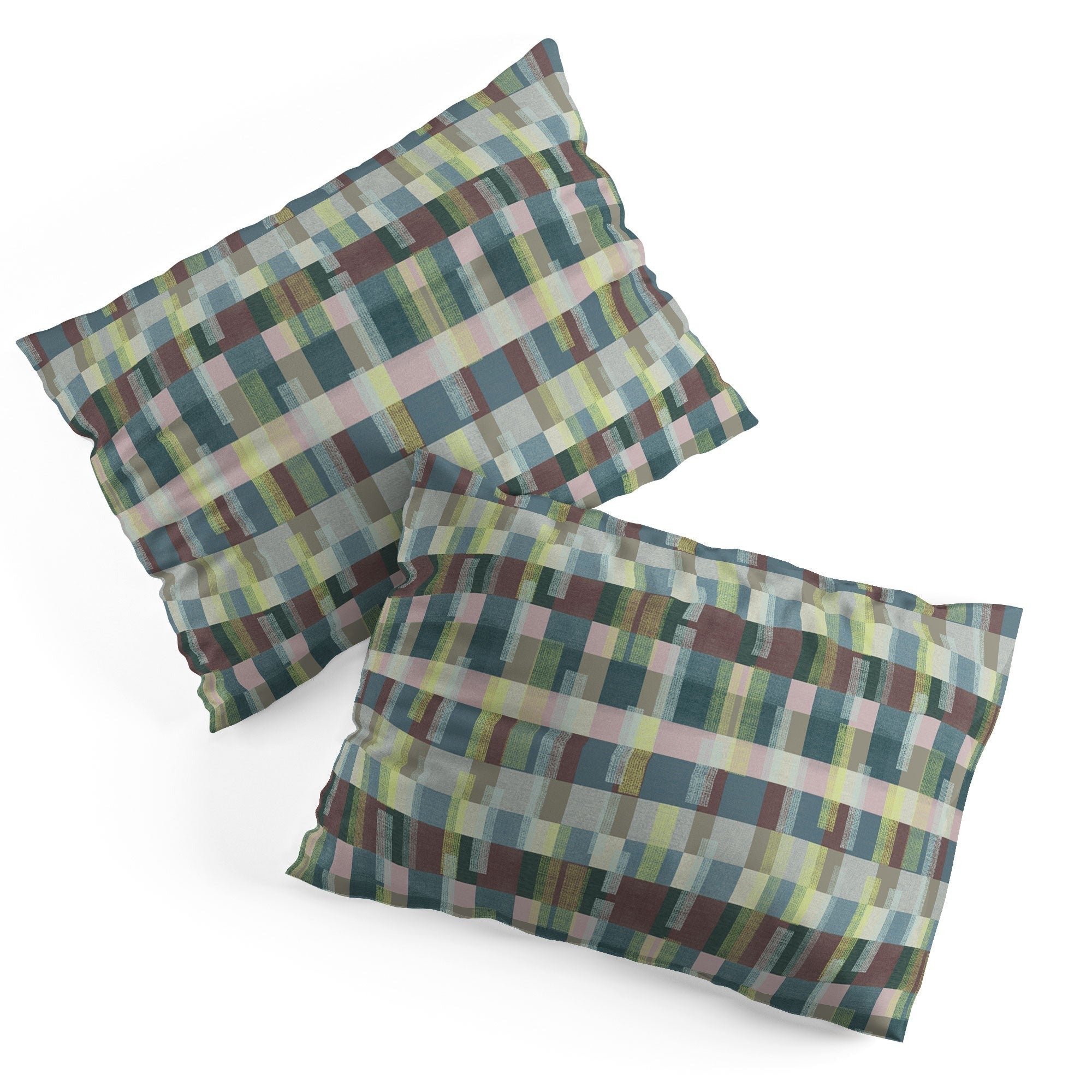 Marta Barragan Camarasa Dynamic Linear Blocks Pillow Shams