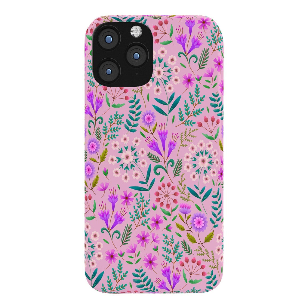 Pimlada Phuapradit Ditsy Purple Floral Half Drop Phone Case