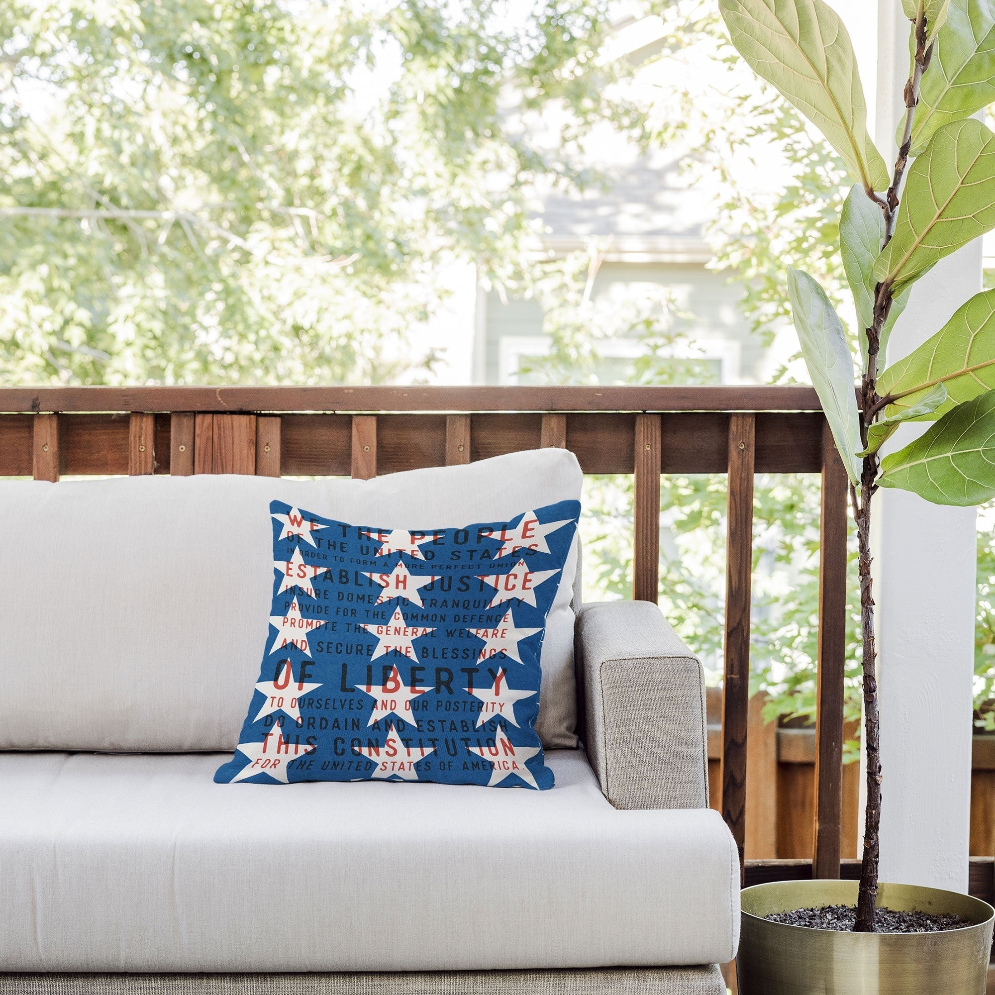 DENY Designs Starred Preamble Outdoor Throw Pillow