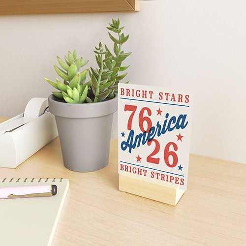 DENY Designs Bright Stars Bright Stripes Mini Art Print