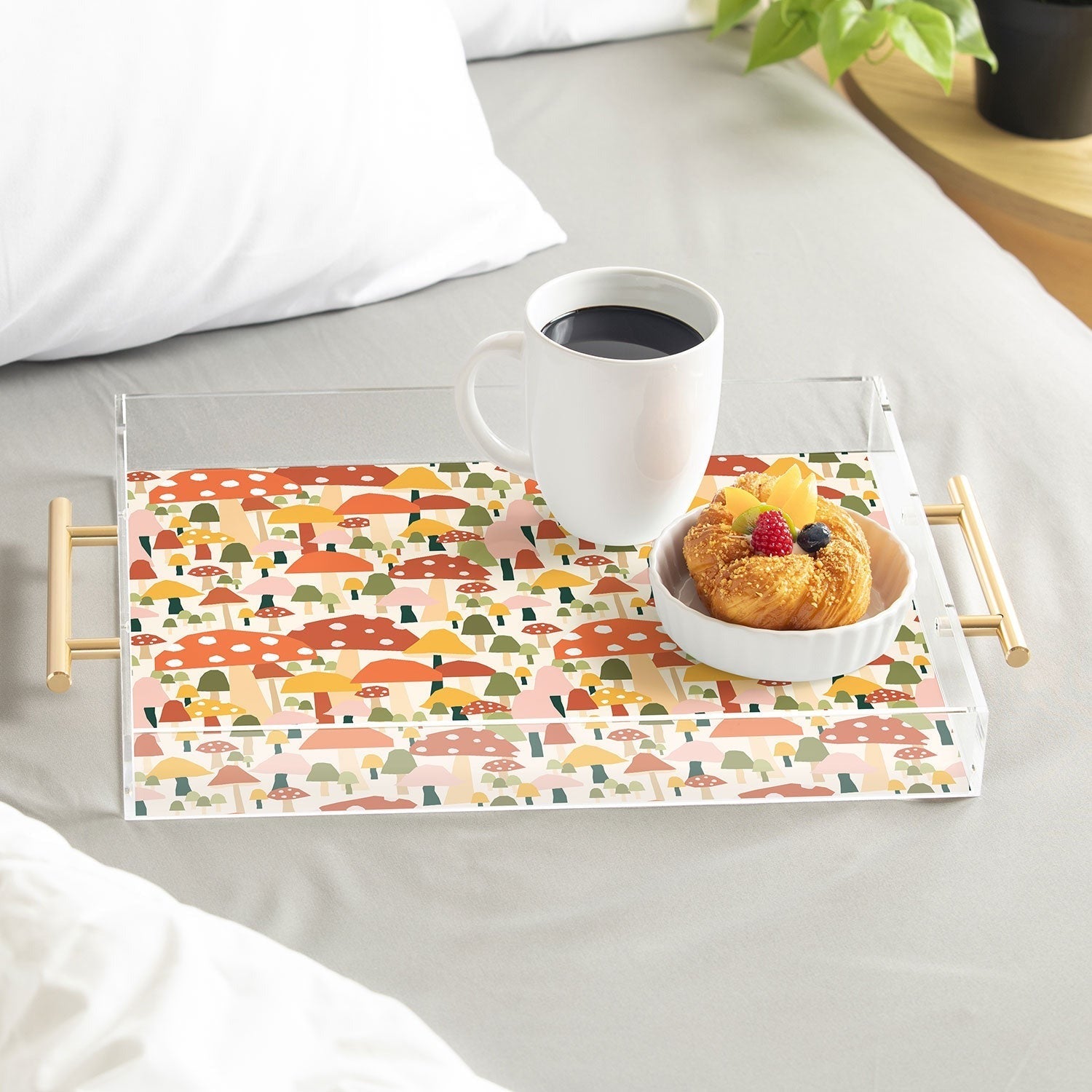 Valeria Frustaci autumnal mushrooms Acrylic Tray