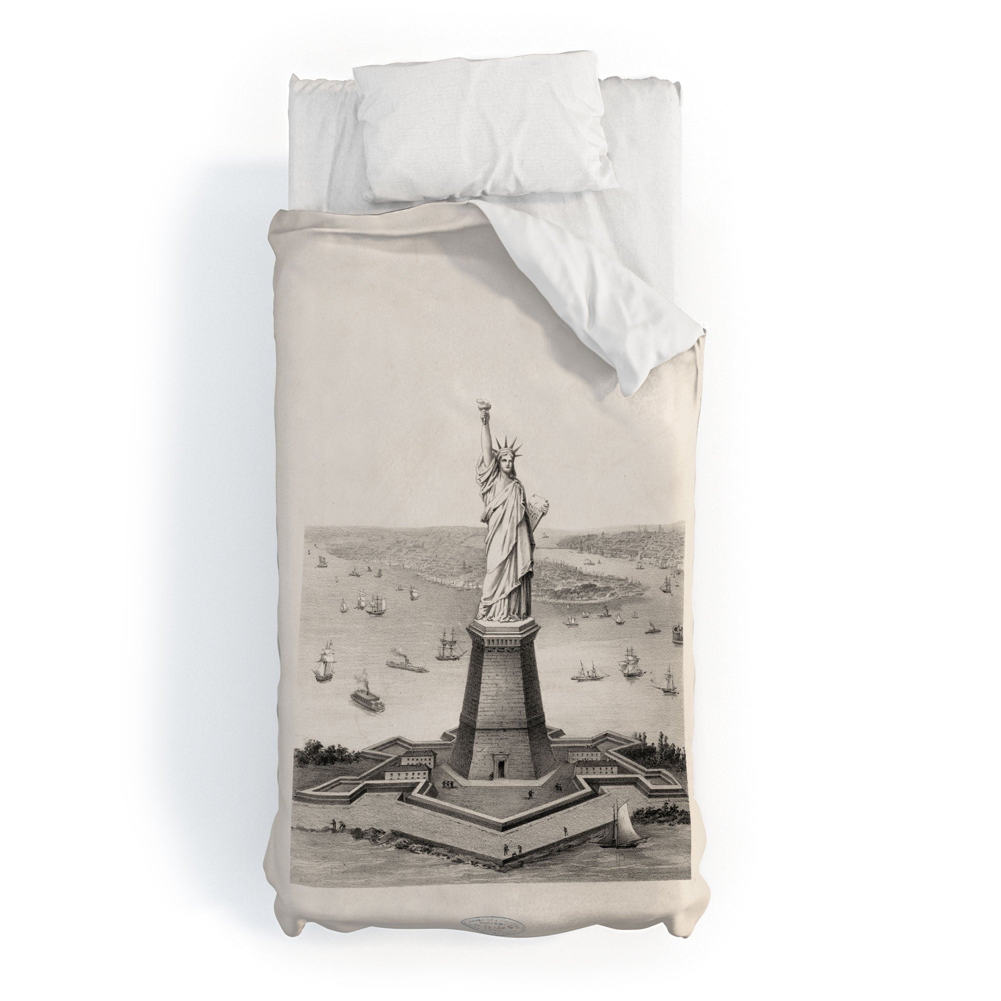 DENY Designs Vintage Lady Liberty Duvet Cover