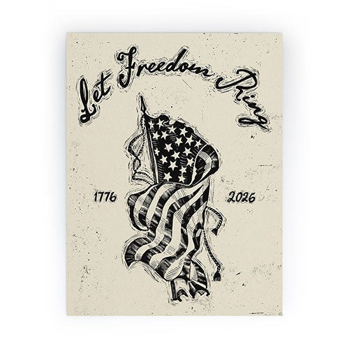 DENY Designs Let Freedom Ring Block Mini Art Print