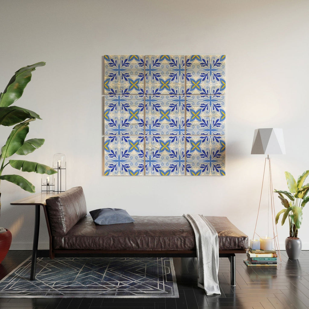 Design by Spark Dolce Vita Flourish Tile Wood Wall Mural