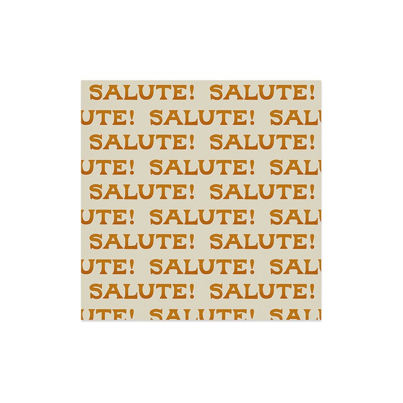 Jessica Molina Salute Gold Pattern on Cream Art Print